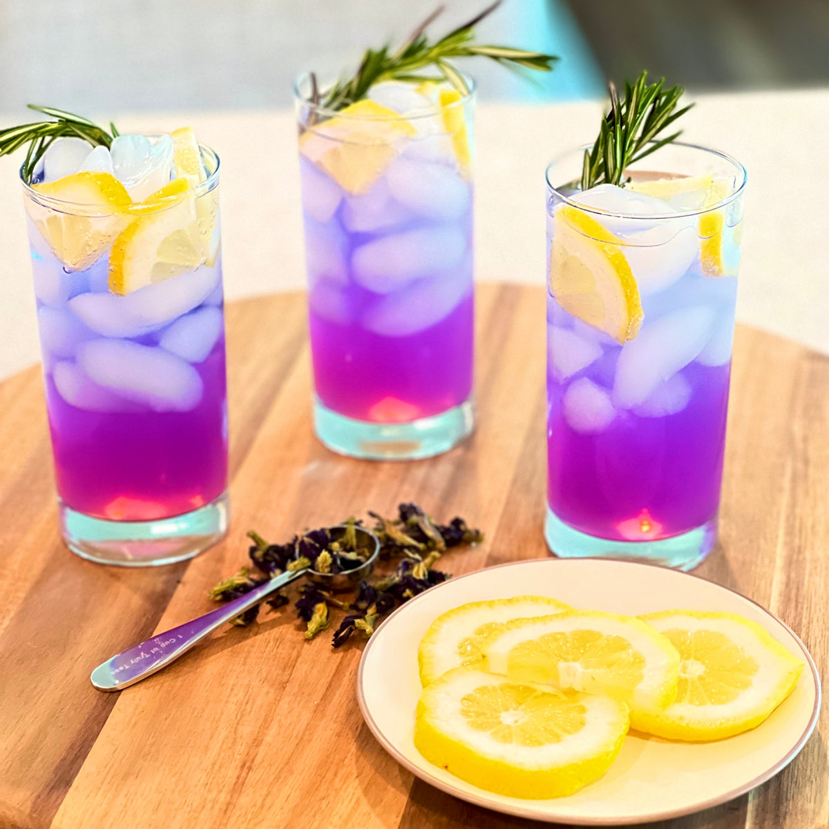 Lavender Butterfly Pea Tea Soda, Flower Tea Recipe