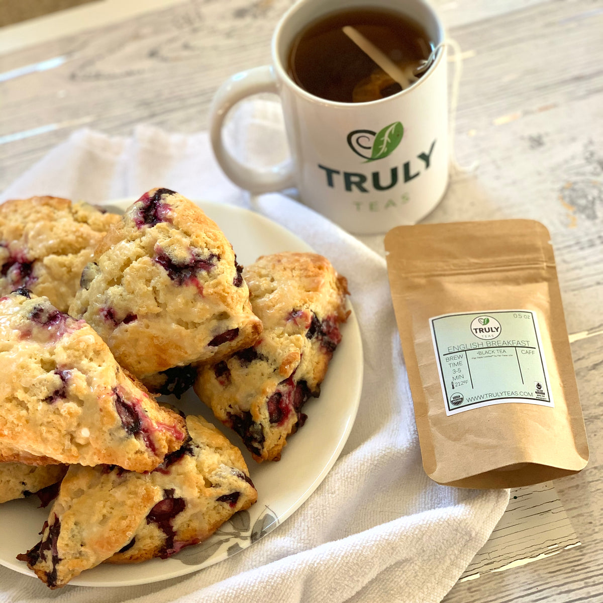 Homemade Blueberry Lemon Scones – TRULY TEAS