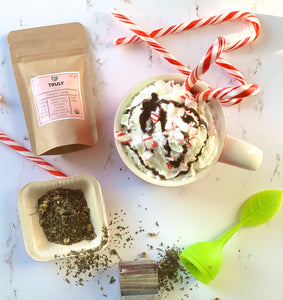 Chocolate Candy Cane Tea Latte